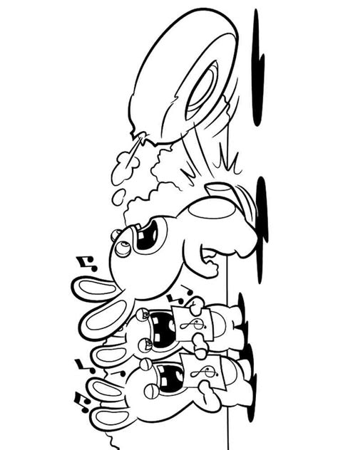 Funny Raving Rabbids Coloring Page