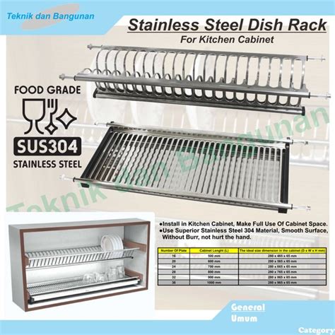 Jual Rak Piring Stainless Steel Kabinet 70cm Di Lapak Teknik Dan