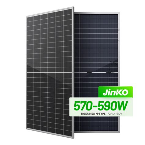 Jinko Bifacial Double Glass Solar Panels 580W 585W 590W Topcon Half