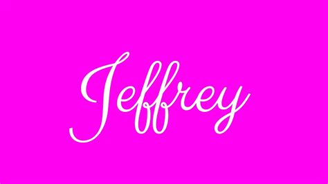 Learn How To Sign The Name Jeffrey Stylishly In Cursive Writing YouTube