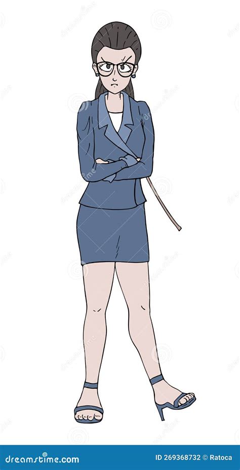 Angry Teacher Illustration Stock Vector Illustration Of Vector 269368732