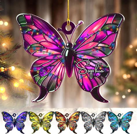 Amazon Podagree Personalized Butterfly Ornament Butterfly