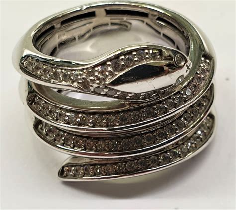 Jette Ring 925er Silber Silberring Sterling Damenring Gr 61 Schlange