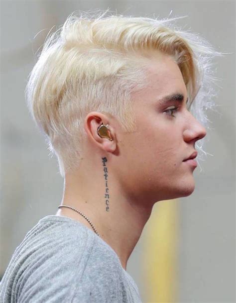 Mèche blonde pour homme une question de dosage Justin bieber long