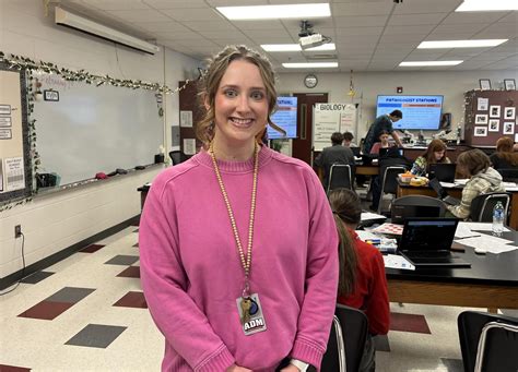 February 2024 Teacher Of The Month Natalie Dirkx Black And Redgister