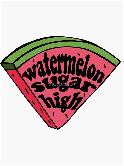 Harry Styles Watermelon Sugar Red Melon Slice Sticker By Victoriabr In 2020 Print