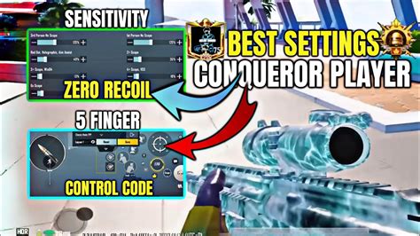 New Conqueror Finger Control Code Best Sensitivity For Pubg Mobile