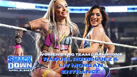 Raquel Rodriguez Liv Morgan Entrance As Women S Tag Team Champions