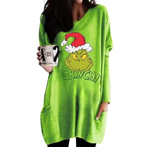 Kevche Christmas Clothing Grinch Costume Sweatshirts Grinch Women S