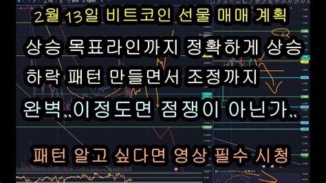 2월 13일 비트코인 선물 매매 계획 어제도 완벽한 대응 오늘은 이렇게 하자 Youtube