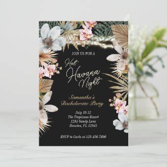 Hot Havana Nights Tropical Cuban Bachelorette Invitation Zazzle