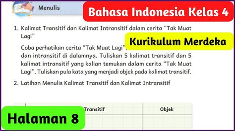 Kalimat Transitif Dan Kalimat Intransitif Dalam Cerita Tak Muat Lagi