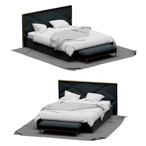 Double Bed 3d Model