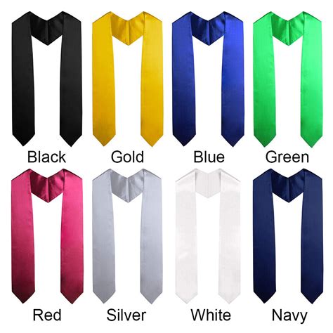 Uniform Graduation Robes Black Sashes Academic Dress Graduation Stole Sash Ebay