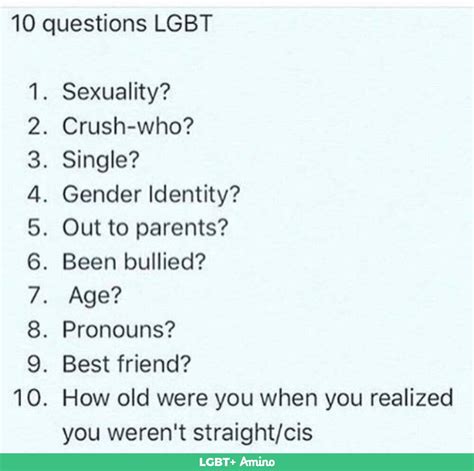 10 Questions Lgbt Lgbt Amino