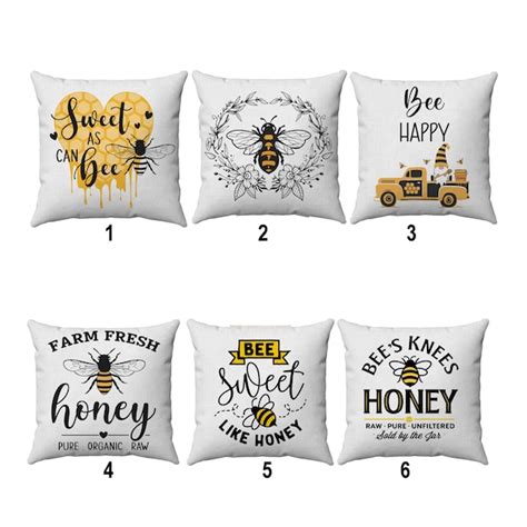 Bee Pillow Etsy