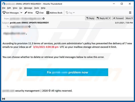 Your Mailbox Is Full Email Scam Removal And Recovery Steps Updated