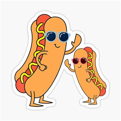 Cool Franks Sausages Weiner Fast Food Sticker For Sale By Luciapelosi