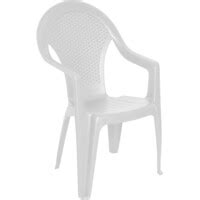 Chaise Empilable Effet Rotin Made In Italy X X Cm Coloris Blanc