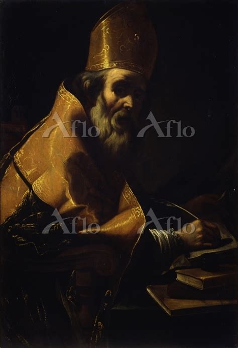 Saint Augustine After Vignon Claude Ca 1650 17th Century