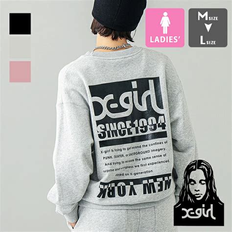 【楽天市場】【 X Girl エックスガール 】 Bicolor Box Logo Sweat Top X Girl バイカラー ボックス