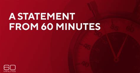 A Statement From 60 Minutes Cbs News