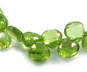 Peridot Briolette Micro Faceted Side Drilled Gemstone Beads J Beads