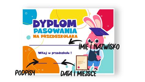 Dyplom Pasowania Na Przedszkolaka Wz R A Kup W Sklepie Online