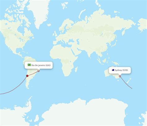 All Flight Routes From Sydney To Rio De Janeiro SYD To GIG Flight Routes