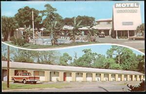 BRUNSWICK GA Oleander Motel Vintage 1960's Truck Car Postcard Old Georgia PC | eBay