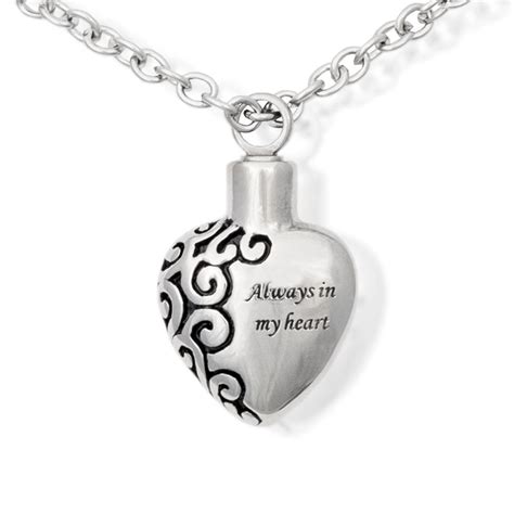 Cremation Urn Necklace Always In My Heart Oneworld Memorials