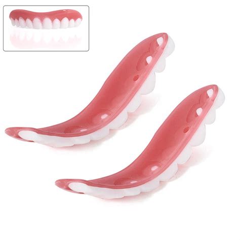 2pack Cosmetic Teeth Snap On Small Smile Secure Veneers False Dental Natural 840983484332 Ebay