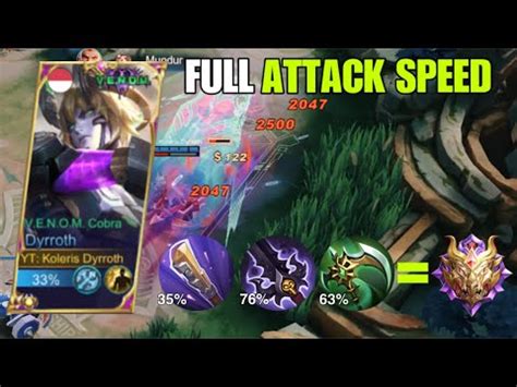 DYRROTH INSANE FULL ATK SPEED BUILD DOMINATE EXP LANE IN RANKED