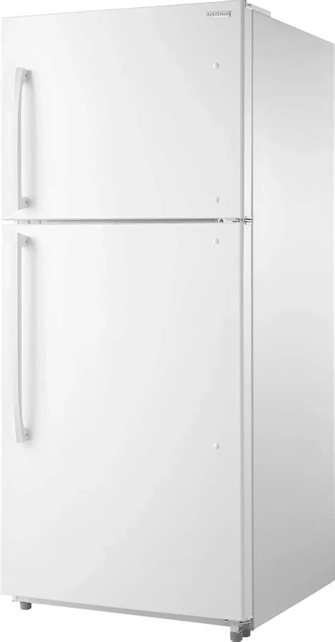 Insignia™ 18 Cu Ft Top Freezer Refrigerator With Handles White Ns Rtm18whd2 Open Box Best Buy