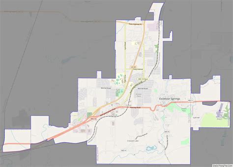 Map of Excelsior Springs city