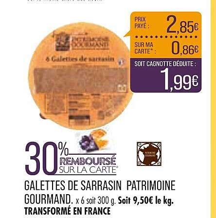 Promo Galettes De Sarrasin Patrimoine Gourmand Chez Match Icatalogue Fr