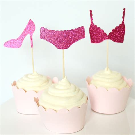 Bachelorette Party Glittery Cupcake Toppers Set Of 12 In 2022