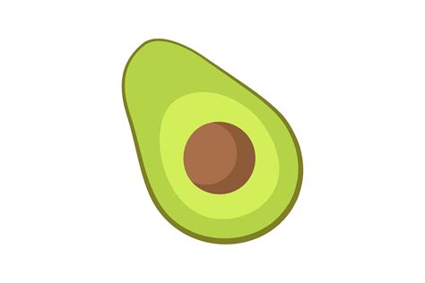 Half A Cut Avocado Graphic By Pch Vector Creative Fabrica