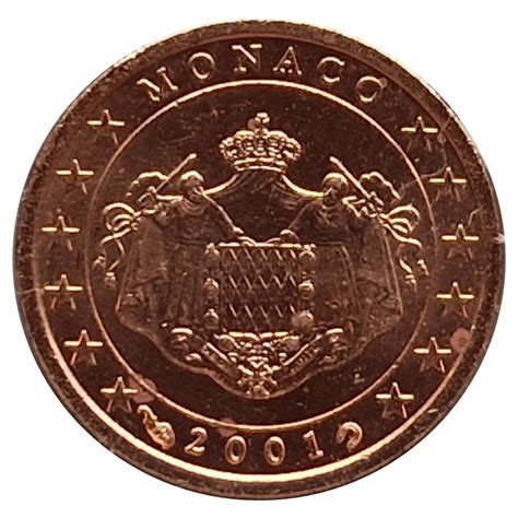 1 Centime Monaco 2001 Rainier III Eurocollection Shop