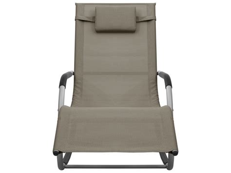 Bain De Soleil Transat Chaise Longue Textil Ne Taupe Et Gris