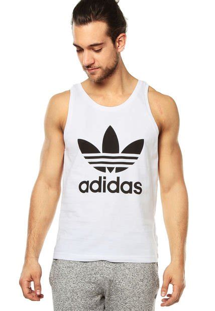 Camiseta Esqueleto Blanca Adidas Originals Trefoil Tank Compra Ahora