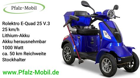 Rolektro E Quad V Lithium Akku Blau Pfalz Mobil De Youtube