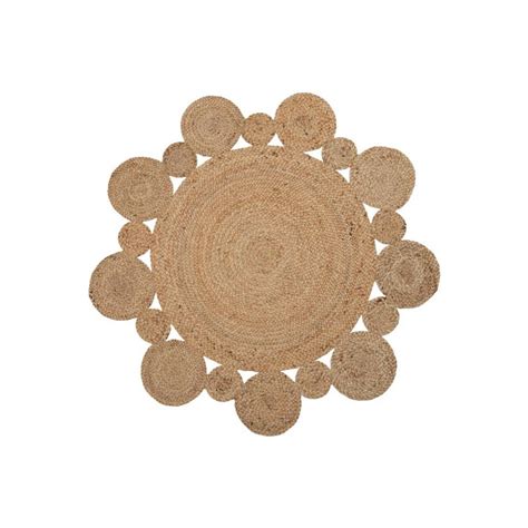 Tapis Rond Ajour Jute Tress Naturel Peale N Leroy Merlin