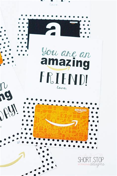 Amazon Gift Card Printables – Short Stop Designs