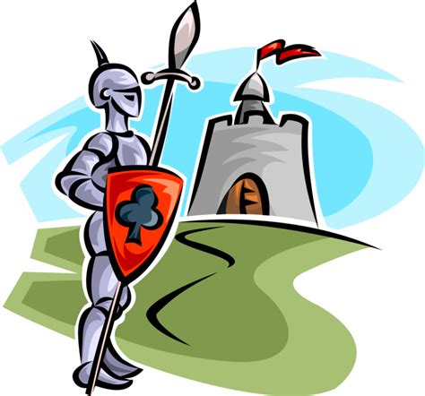 Vector Illustration Of Medieval Knight In Armor With Clipart Full