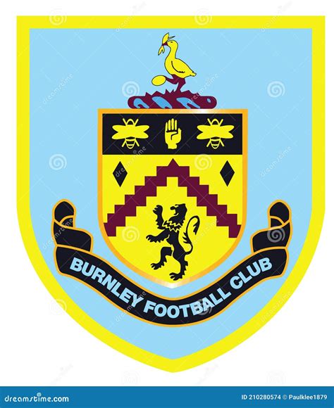 Burnley Football Club Logo Editorial Illustrative on White Background ...