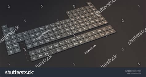 3d Illustration Periodic Table Elements Stock Illustration 1984590584 ...