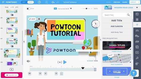 Powtoon Tutorial How To Edit Template In Powtoon Create Animation