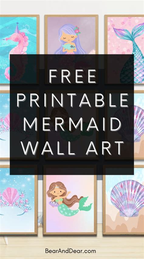 The Free Printable Mermaid Wall Art