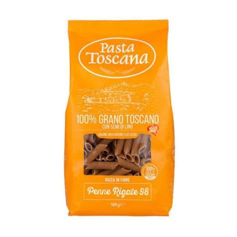 Pasta Toscana Organic Whole Wheat Penne Rigate With Omega For